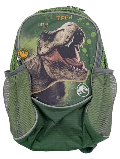 Jurassic World Kinder Rucksack T-Rex Grün Schule Freizeit 24x38 cm