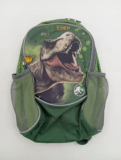 Jurassic World Kinder Rucksack T-Rex Grün Schule Freizeit 24x38 cm