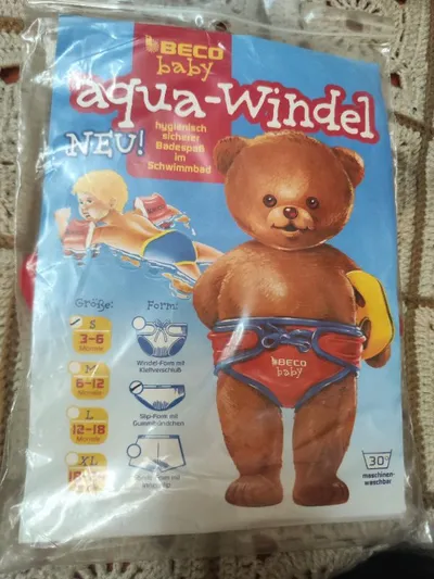 BECO Baby Aqua-Windel Schwimmwindel Gr. S 3-6 Monate Rot NEU