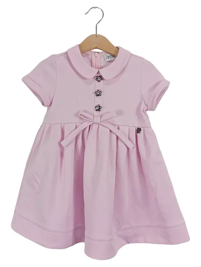 Simonetta Mädchen Freizeitkleid Gr. 116 Rosa Baumwolle Polyester Charmant