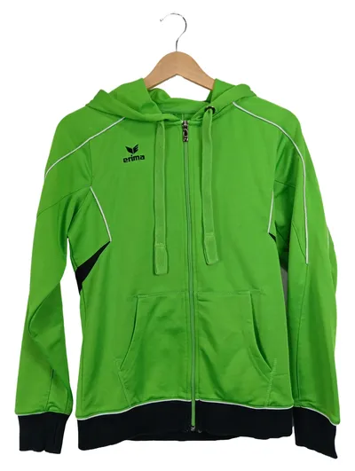 ERIMA Trainingsjacke Damen 36/S Grün Sportlich Kapuze Reißverschluss