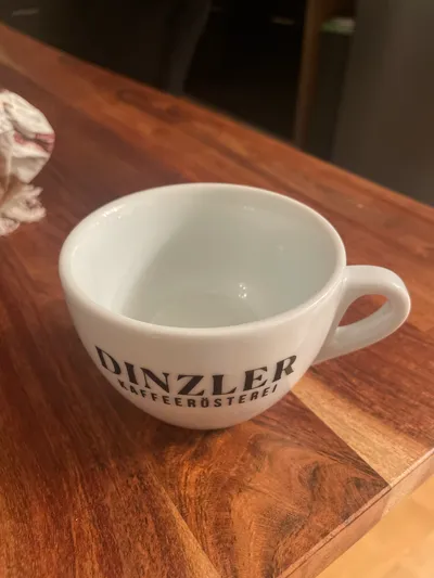 DINZLER Kaffeetasse Weiß Porzellan Modern 200ml Kaffee Tasse