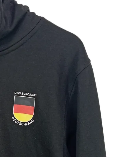 UEFA EURO 2024 Deutschland Herren Trainingsjacke Hoodie Gr. 48/M Schwarz