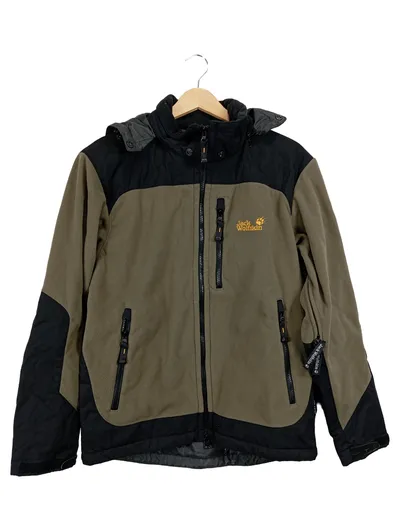 Jack Wolfskin Herren Fleecejacke Outdoor Gr. 46/S Oliv Schwarz