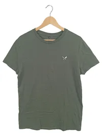 Distorted People Herren T-Shirt Oliv Gr. 48/M Casual Logo-Print 1