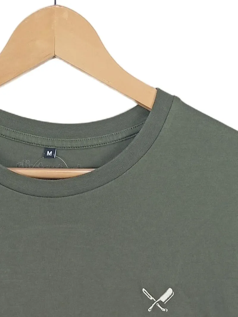Distorted People Herren T-Shirt Oliv Gr. 48/M Casual Logo-Print 3