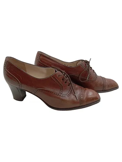 Bally Damen Schnürschuhe Brogue Leder Braun Gr. 28.5 Klassisch Schweiz