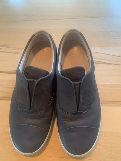 ECCO Damen Sneaker low Gr. 36 Grau Casual Leder Bequemschuh