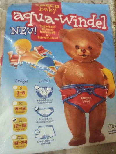 BECO Baby Aqua-Windel Schwimmwindel Gr. L 12-18 Monate Rot Neu