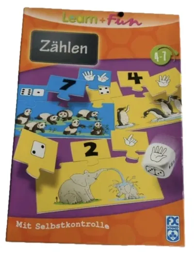 F.X. Schmid Lernspiel Zahlen & Zählen Puzzlekärtchen Kinder ab 4 Jahre