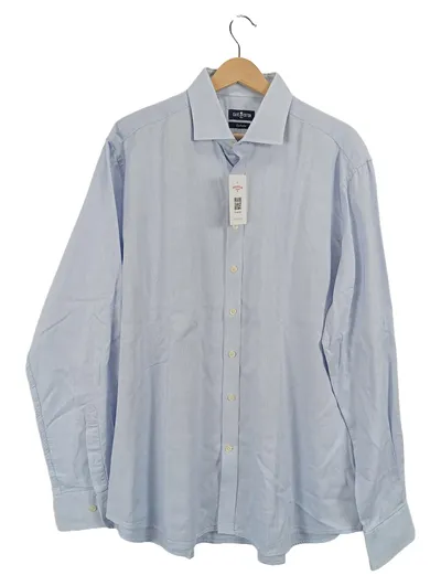 CAFÉ COTON Herren Business Hemd Blau Gr. 44/XS Baumwolle