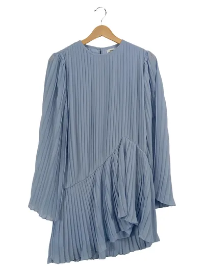 ANDREA HEDENSTEDT Damen Freizeitkleid Langarm Falten Blau Gr. 36