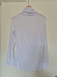 Ashley Brooke Damen Bluse Wasserfallkragen Weiß Gr. 36 Langarm Elegant 3