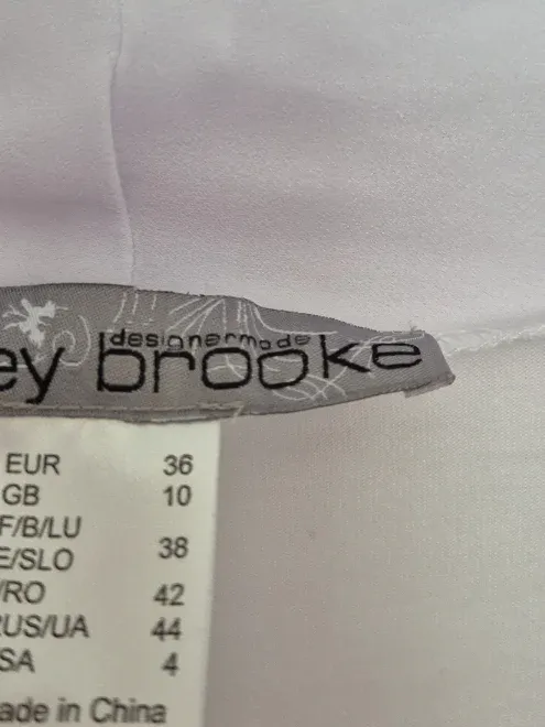 Ashley Brooke Damen Bluse Wasserfallkragen Weiß Gr. 36 Langarm Elegant 4