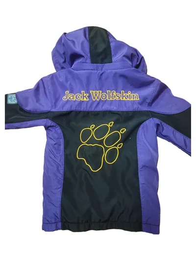 Jack Wolfskin Kinder Outdoorjacke Gr. 98 Lila Schwarz Kapuze