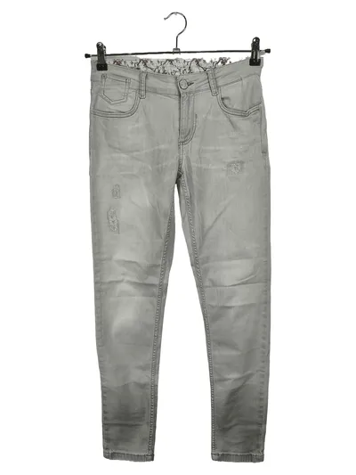 BLUE FIRE CO Damen Destroyed Jeans Hose Grau Größe 36 Casual
