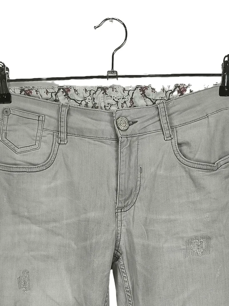 BLUE FIRE CO Damen Destroyed Jeans Hose Grau Größe 36 Casual 2