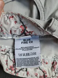 BLUE FIRE CO Damen Destroyed Jeans Hose Grau Größe 36 Casual 5