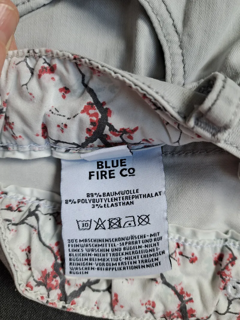 BLUE FIRE CO Damen Destroyed Jeans Hose Grau Größe 36 Casual 5