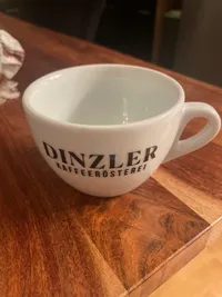 DINZLER Espressotasse Unterteller 2tlg Porzellan Weiß Modern Logo 3
