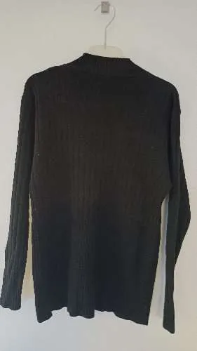 RIANI Damen Rollkragenpullover Gr. 38 Schwarz Rippstrick Baumwolle Modal