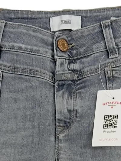 CLOSED Damen Jeans Hose Slim Fit Gr. 26 Grau Casual