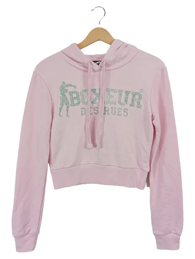 Boxeur Des Rues Damen Kapuzenpullover Hoodie Pink Gr. 36/S Casual Logo-Print