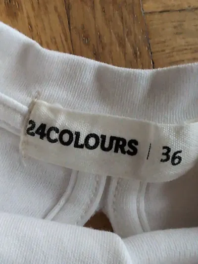 24COLOURS Damen Crop Top Shirt Gr. 36 Weiß Modisch mit Schnürung