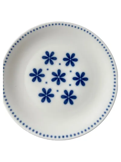 Arzberg INDIGO Kuchenplatte Porzellan Blumenmuster Weiß 20cm