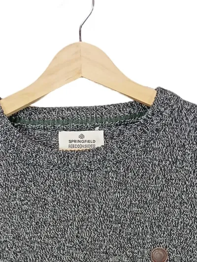 Springfield Herren Pullover Grau M Casual Strickpullover