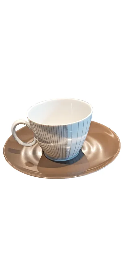 Thomas Tasse & Untertasse Porzellan Modern Geometrisch Gestreift Mehrfarbig