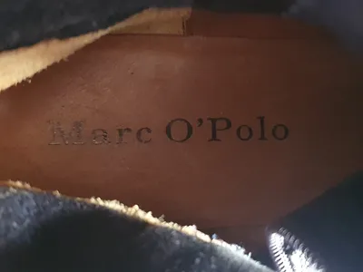 Marc O'Polo Herren Stiefel Gr. 45 Schwarz Casual Leder Reißverschluss