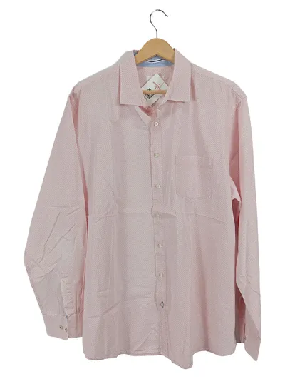 BRAX Herren Business Hemd Langarm Gr. 42 Rosa Grafisch Baumwolle
