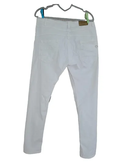 Please Damen Jeans Tapered Fit Gr. 38 Weiß Casual