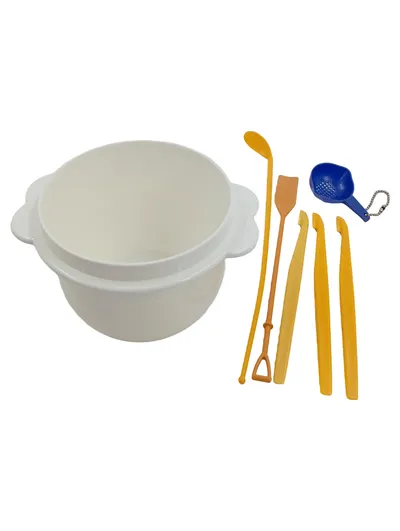Tupperware Rührschüssel 700ml Weiß mit Deckel Kunststoff Schüssel