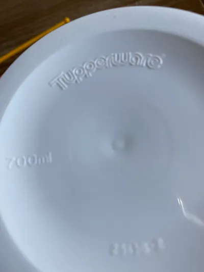 Tupperware Rührschüssel 700ml Weiß mit Deckel Kunststoff Schüssel
