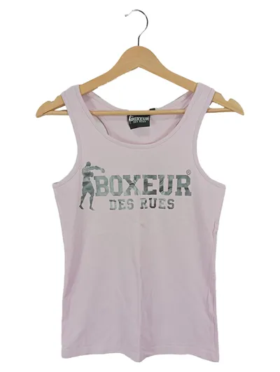 Boxeur des Rues Damen Tanktop Rosa Gr. 36/S Sportlich Logo-Print Baumwolle