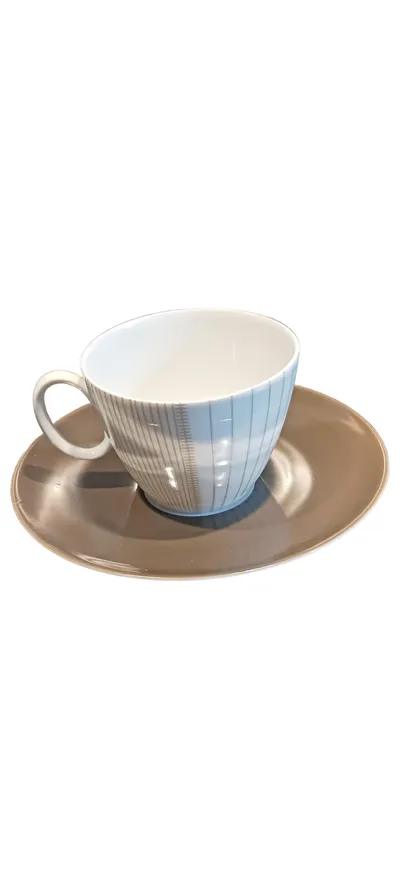 Thomas Tasse Untertasse Gestreift Porzellan Mehrfarbig 7cm 2tlg