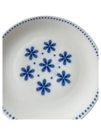 Arzberg 323 INDIGO Unterteller Porzellan Weiß Blumenmuster 20cm