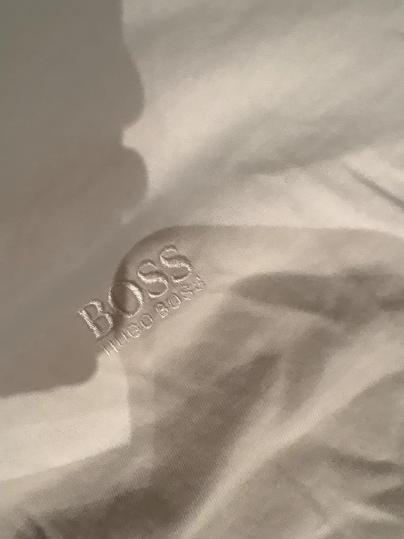 HUGO BOSS Herren T-Shirt Gr. L Weiß Basic Rundhals Baumwolle Logo 2
