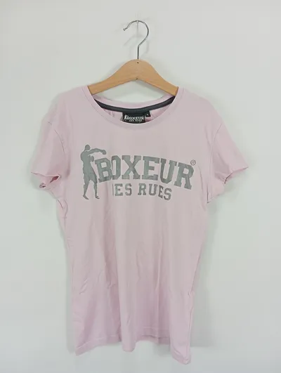 Boxeur Des Rues T-Shirt Damen Pink Gr. 36/S Sportlich Logo-Print