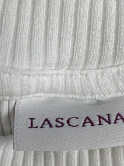 LASCANA Damen Top Basic Rippstrick Weiß Gr. 36-38