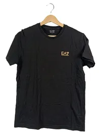 EA7 Emporio Armani Herren T-Shirt Schwarz Gr. 46;S Logo-Print 1