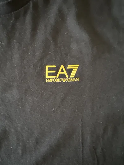 EA7 Emporio Armani Herren T-Shirt Schwarz Gr. 46;S Logo-Print