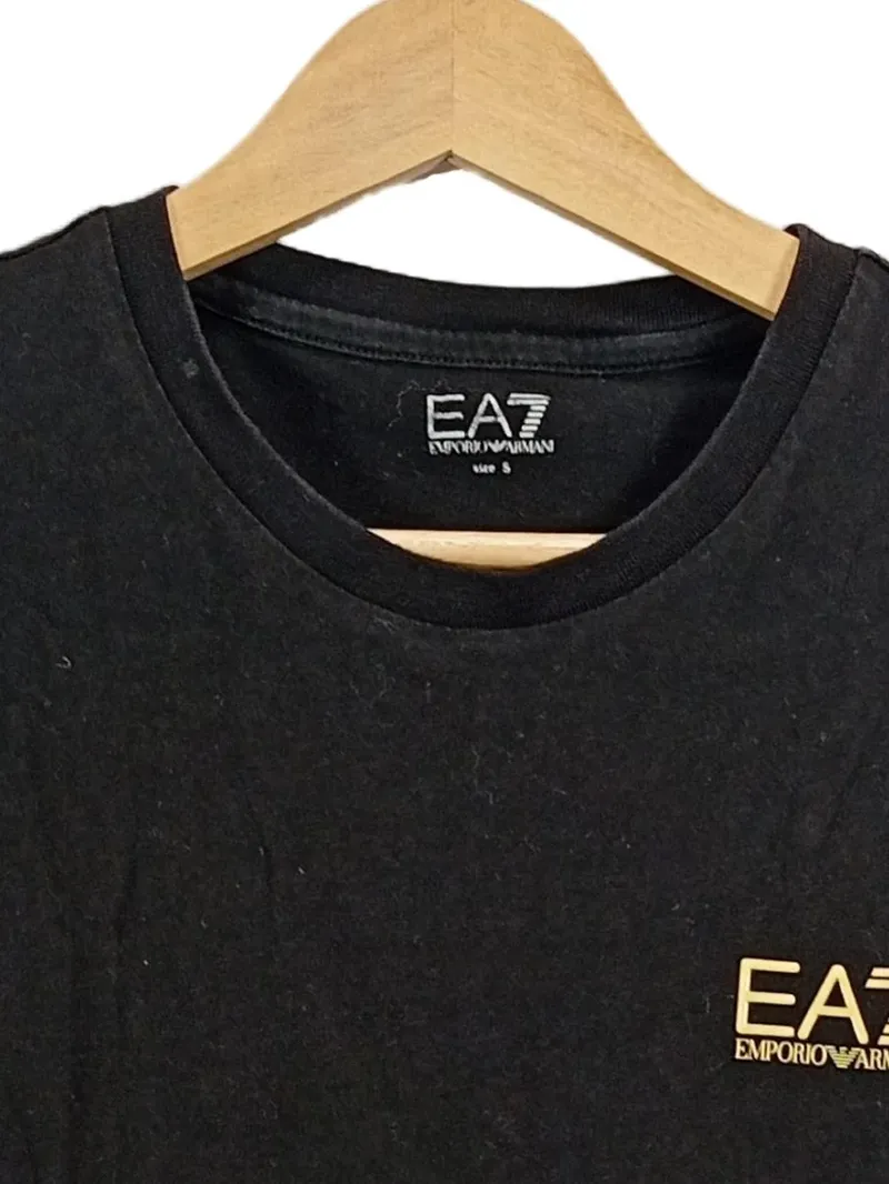 EA7 Emporio Armani Herren T-Shirt Schwarz Gr. 46;S Logo-Print 3