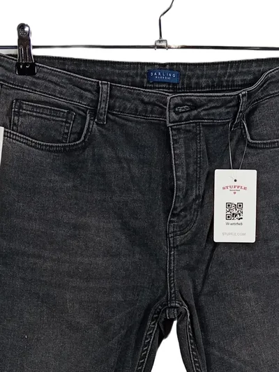 Darling Harbour Herren Jeans Slim Fit Grau Gr. 40 Modern mit Seitenstreifen