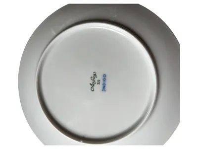 Arzberg 323 Unterteller Porzellan Retro Blumenmuster Weiß 20 cm