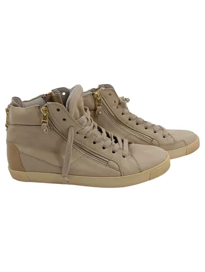 Kennel & Schmenger Damen Sneaker low Gr. 38 Beige Reißverschluss
