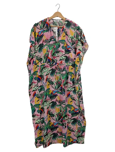 & Other Stories Damen Sommerkleid Gr. 36/S Mehrfarbig Papageienmuster