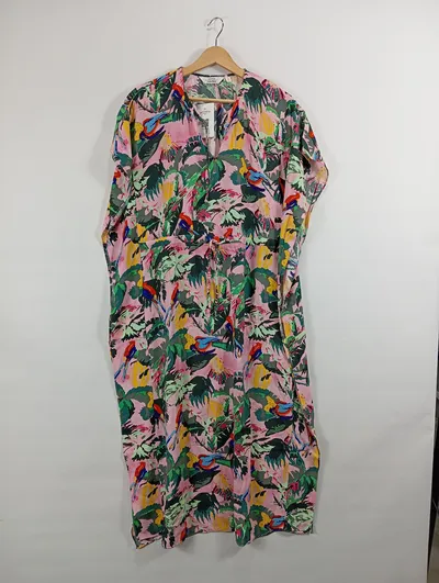 & Other Stories Damen Sommerkleid Gr. 36/S Mehrfarbig Papageienmuster